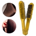 thumbnail image 4 of Peigne lissant en contreplaqué pour cheveux (jaune), 4 of 4