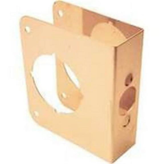 1-3/4 in. x 4-1/2 in. Thick Solid Brass Lock and Door Reinforcer, 2-1/8 in. Single Bore, 2-3/4 in. Backset