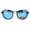 black blue, variant on Mens Round Thin Plastic Retro Horn Rim Color Mirror Lens Sunglasses Tortoise Pink