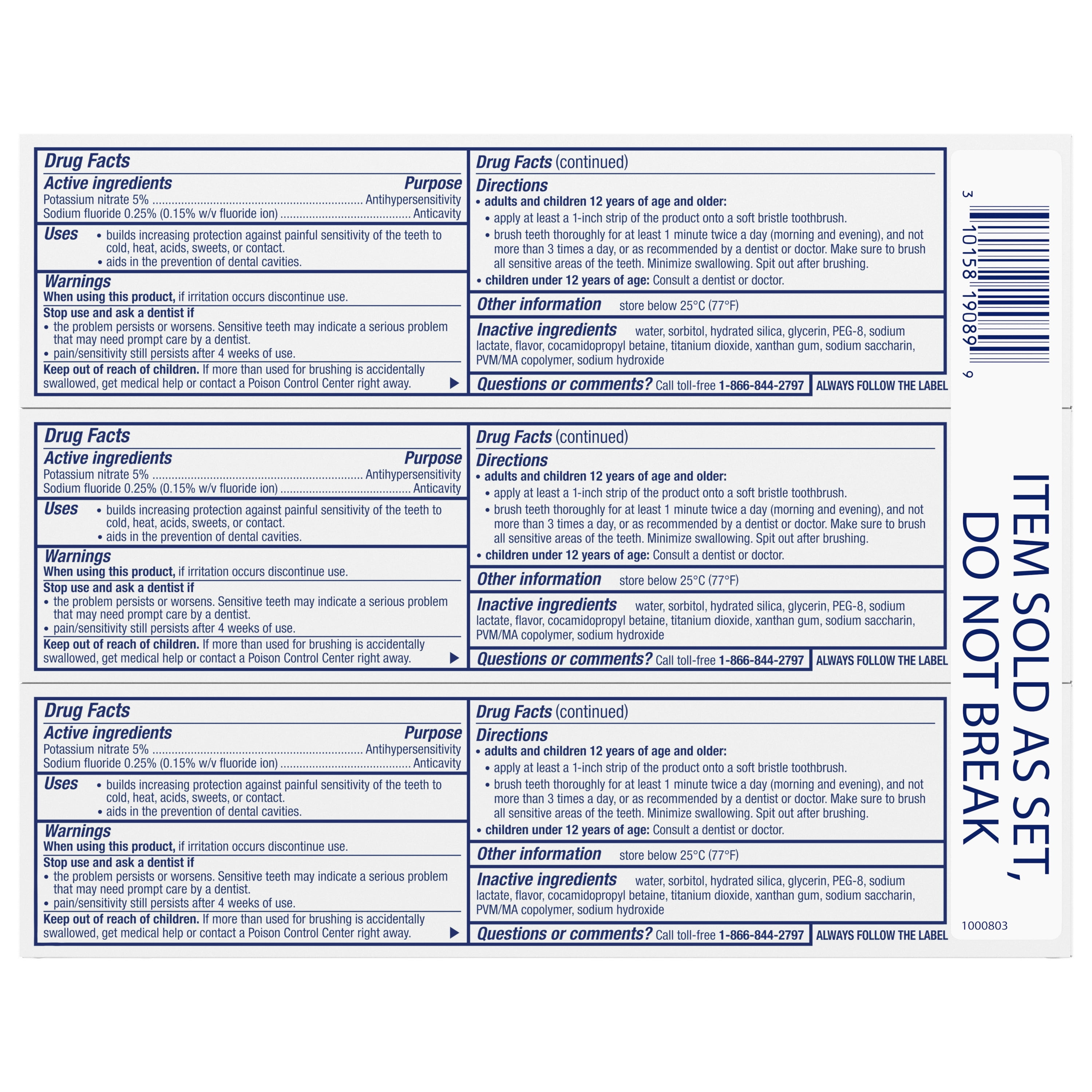 Pronamel Intensive Enamel Repair Extra Fresh Toothpaste 4 x 3.4 oz