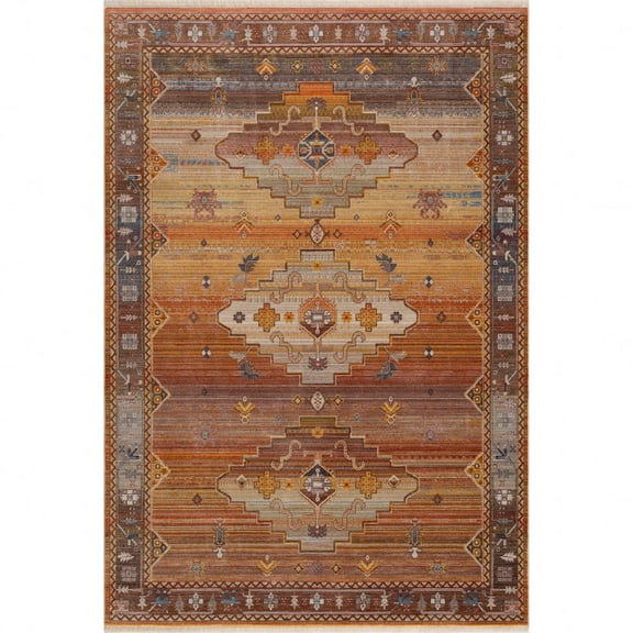 HomeRoots 4' X 6' Brown Southwestern Area Rug