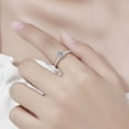 thumbnail image 5 of Exquisite 1 Carat Lab Created Moissanite Wedding Bands for Women Pear Cut D Color VVS1 S925 Sterling Silver Diamond Rings Ideal Choice for Couple Parties Date Travel, 5 of 6