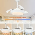 thumbnail image 4 of 36" White Retractable Ceiling Fan Reversible With Remote Control and Light Kit DC Motor, 4 of 9