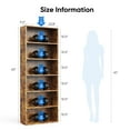 thumbnail image 3 of EDX 6 Tier Bookcase Storage, 63 Inch Large Tall Floor Standing Open Bookshelf for Home Office, Living Room, and Bedroom, Rust, 3 of 9