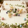 thumbnail image 5 of AZXY Easter Candle Wreath Centerpiece, 9.84 Inch Decorative Ring with Space for Standard Candle, Colorful Eggs and Butterflies for Spring and Holiday Table Decor, 5 of 6