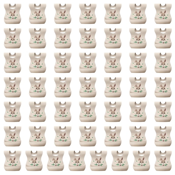 50pcs Infant Bib Bear Pattern Easy Clean Baby Bib Comfortable Providing Comfort & Convenience For On The Go Families