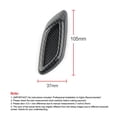 thumbnail image 5 of 6x Carbon Fiber ABS Car Side Fender Air Vent Trim Sticker Shark Gill Decoration, 5 of 5