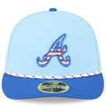 thumbnail image 2 of Men's New Era Light Blue/Blue Atlanta Braves 2025 Fourth of July Low Profile 59FIFTY Fitted Hat, 2 of 5