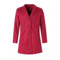 thumbnail image 1 of TheFound Men Wool Coat Winter Trench Coat Outwear Overcoat Long Sleeve Button Up Jacket, 1 of 8