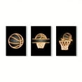 thumbnail image 3 of 3pcs Frameless Basketball Posters And Prints Wall Art, Neon Painting On Canvas, Modern Murals, Teenage Boys Room Decoration Picture, Frameless, 3 of 4