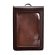 thumbnail image 5 of Funda para tarjetas con porta credencial, suave, reutilizable, con ventana transparente, tipo vertical Café, 5 of 9