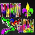 thumbnail image 3 of CafePress - Mardi Gras With Gator Long Sleeve Dark T Shirt - Long Sleeve Dark T-Shirt, 3 of 4