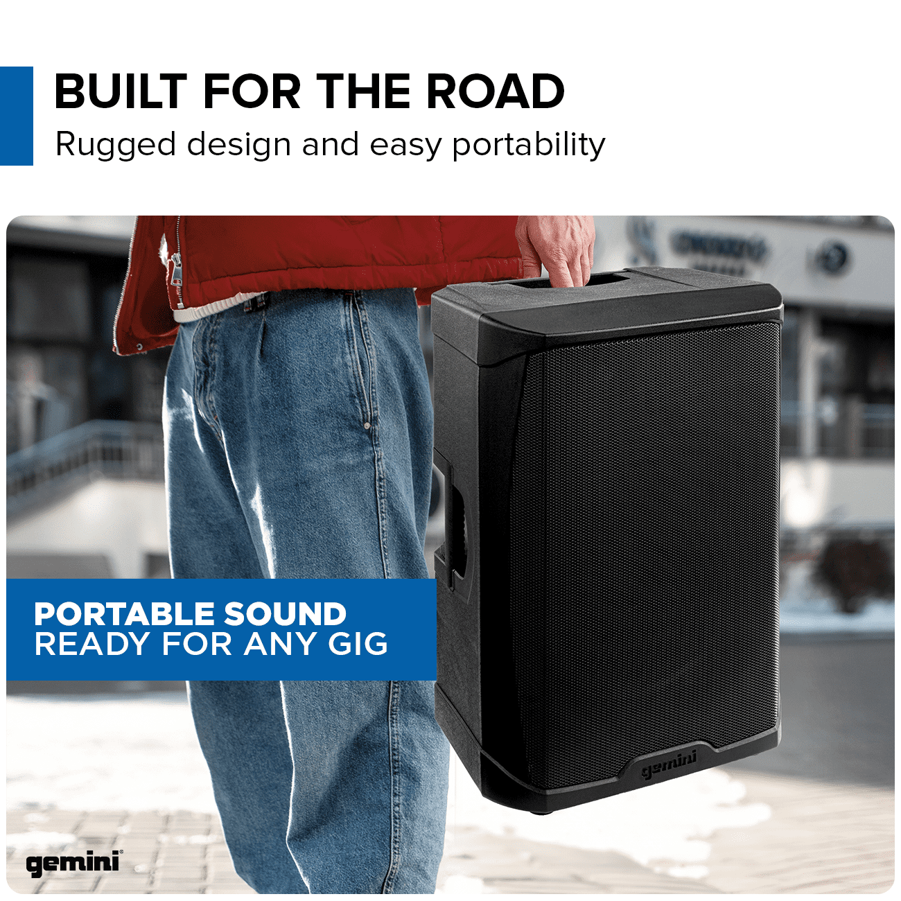 Gemini GD-215PRO: 1300W Bluetooth DJ PA Speaker with 15” Woofer, 3-Channel Mixer, TWS Link & EQ – Professional Sound for DJs, Live Events & Parties