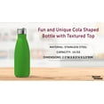 thumbnail image 4 of 6 Brisa Cola Shaped Water Bottles 14 oz. Set - Stainless Steel, Double Wall, Spill-Resistant Lid, BPA Free - Lime Green, 4 of 5