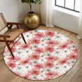 thumbnail image 2 of Round Rug 7Ft Washable Non-Slip, Spring Flowers Circle Area Rugs for Living Room Bedroom, Farmhouse Chinese Pink White Floral Indoor Floor Mats Carpet Runner for Home Decor Aesthetic, 2 of 8
