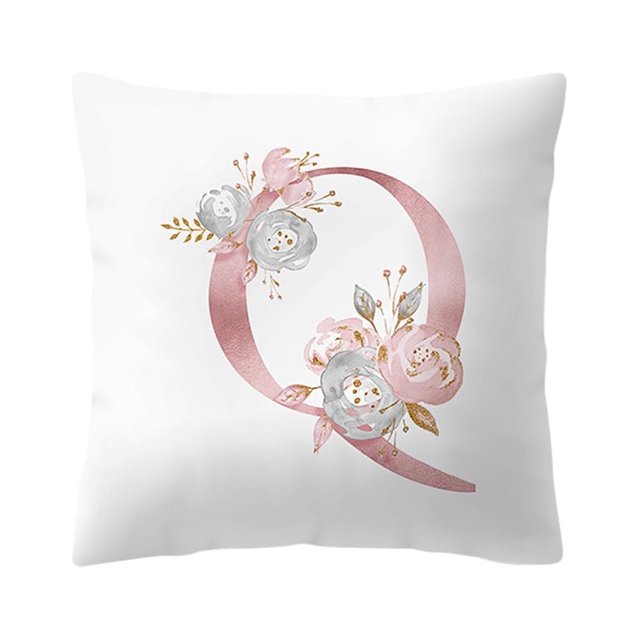 TAKTUK Fundas de almohada para decoración del hogar 45x45 cm Kinder Zimmer Dekoration Brief Kissen Englisch Alphabet fundas de almohada Decoración de la habitación Artículos en liquidación