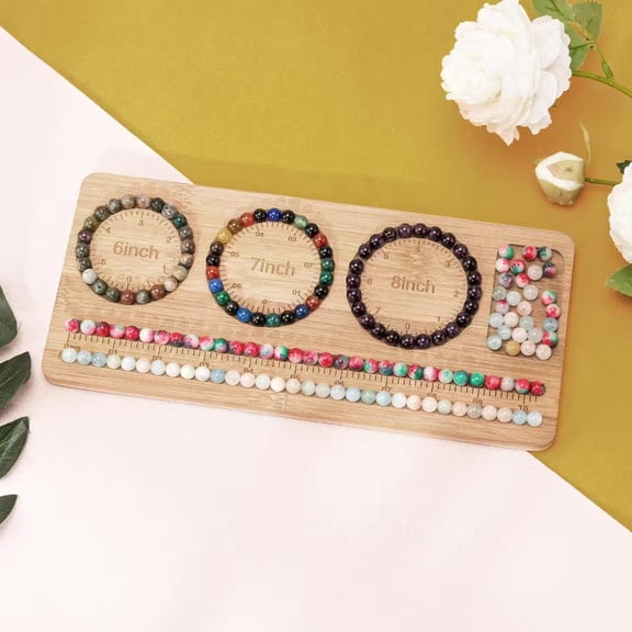 5 Different Styles Bead Board for Jewelry Making, Bamboo Beading Board for Jewelry Bracelet Making, DIY Bracelet Bead Board