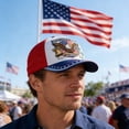 thumbnail image 4 of 250th Anniversary USA Hat, Commemorative Semiquincentennial Patriotic Baseball Cap with Bald Eagle, Liberty Bell & Statue of Liberty Embroidery, Red White Blue Trucker Hat for Men Women, 4 of 5