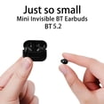 thumbnail image 5 of Invisible Earphones Mini Headphones V5.2 Bluetooth TWS In-Ear Earbuds Noise Reduction Wireless Sleep In-Ear Earbuds With Micr,black, 5 of 10
