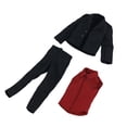 thumbnail image 4 of Figura de acción a escala 1:12, ropa en miniatura, ropa para muñecas de 6 pulgadas para hombre Rojo, 4 of 8