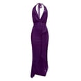 thumbnail image 3 of Aayomet Maxi Dress Women Fashion Spaghetti Strap Sleeveless Backless Bodycon Party Club Dress,Purple S, 3 of 4