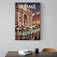thumbnail image 6 of Vintage Rome Cityscape Retro Italian Tourism with Iconic Roman Architecture Print Poster, 6 of 8