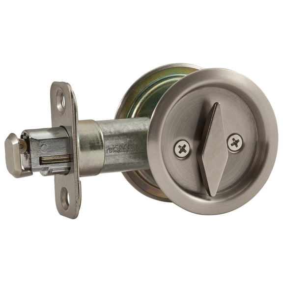 National Hardware N350-363 1" X 1" X 2" Satin Nickel Round Pocket Door Latch