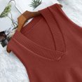 thumbnail image 4 of FAIWAD Womens V Neck Sweaters Vest Sleeveless Solid Color Pullover Fall Casual Knitted Tank Tops, 4 of 5