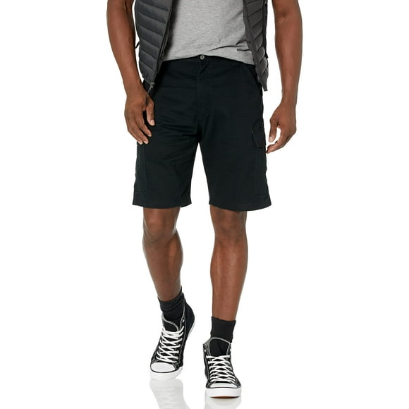 Wrangler Men's Authentics Classic Twill Cargo Short, Black Twill, 38
