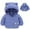 Blue, variant on WOYY Toddler Girls Down Padded Jacket Children's Cartoon Hooded Puffer Coat, Sizes 4-5T