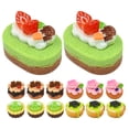 thumbnail image 4 of Shisuyan 15pcs Artificial Small Cake Fake Desserts Simulation Cake Doll House Cake Model Decors, 4 of 8
