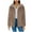 N14-Khaki, variant on NAFUU Women's Full-Zip Jacket Solid Color Winter Warm Coat Trendy Fuzzy Hooded Jackets Lined Coat Outerwear Trendy Outerwear