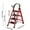 Four Steps Red, variant on 3 4 Step Portable Ladder, Supports Up to 500 lbs Heavy-Duty Folding with Handles for Easy Storage Lightweight Use in Home, RV, Office and Outdoor - Low-Cost Stepladder w Handrails