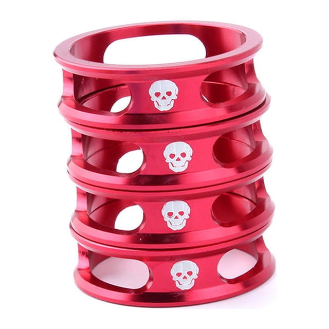 Raindrops 4 Pcs Rondelles en Alliage d'Aluminium Rouges pour Tige de Fourche de Bicyclette 28,6 mm Pièces de Fourche Durables