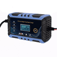 thumbnail image 1 of Cargador Inteligente De 12v 6a Para Batería De Auto Moto Negro c/Azul, 1 of 3