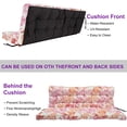 thumbnail image 2 of YLLN Porch Swing Cushions With Backrest, 4" Thicken Waterproof Outdoor Bench Cushion, Patio Swing Cushion Replacement, For Outdoor Indoor Garden Furniture, Only Cushion（40" x 63",Peach Leaf）, 2 of 7