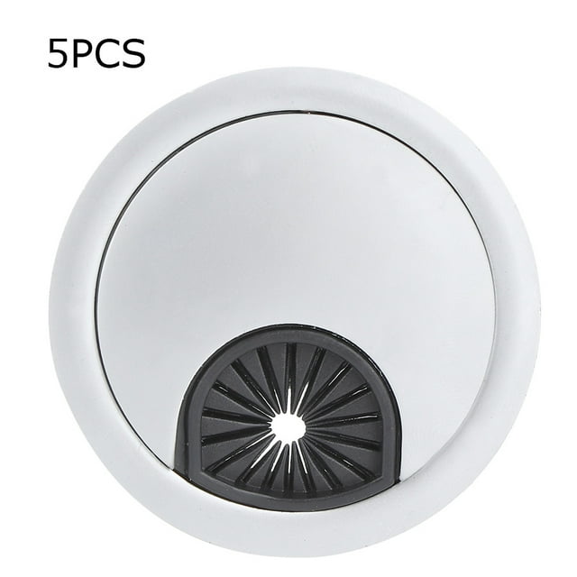 5 piezas de aleación ABS para orificios roscados de escritorio de computadora (diámetro del orificio: 60 mm)