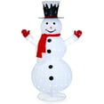 thumbnail image 1 of Gymax 6FT Pre-Lit Pop-Up Flannel Snowman Collapsible Christmas Decor w/ LED Lights, 1 of 10