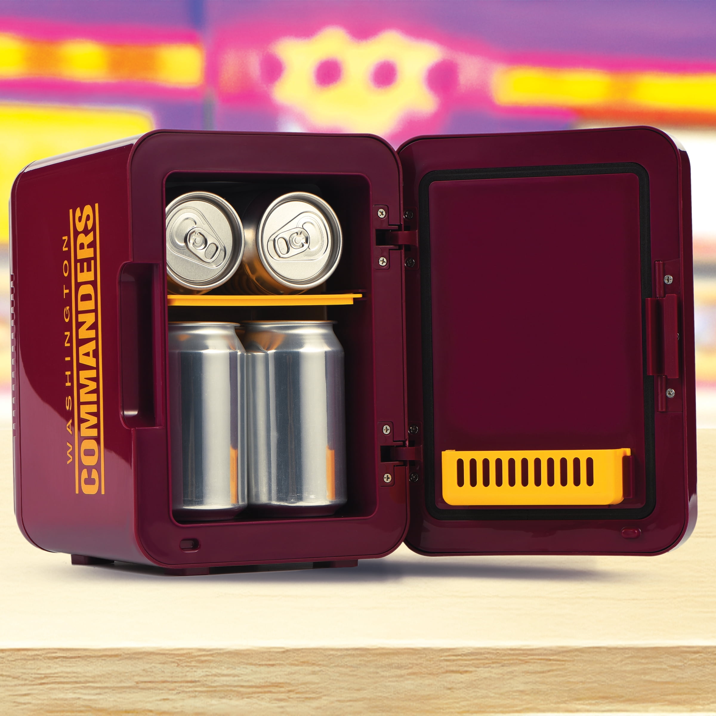 NFL Washington Commanders Mini Fridge, Burgundy, 4L, 6 Cans