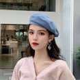 thumbnail image 6 of Walbest Korean Style Summer Fashion Women Solid Color Octagon Beret Beanie Cap Painter Hat, 6 of 7