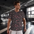 thumbnail image 3 of Wukai Valentine'S Day Print Men's Short-Sleeved Mesh T-Shirt,Quick-Dry Short Sleeve Workout T-Shirt-, 3 of 8