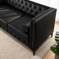 thumbnail image 5 of ChenyueFurn 78.5" Faux Leather 3-Seater Sofa with Gold Legs,Black, 5 of 13