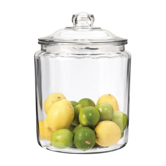Jarre Heritage Hill d'Anchor Hocking, 2 gallons Jarre de deux gallons Heritage Hill d'Anchor Hocking avec une couvercle en verre
