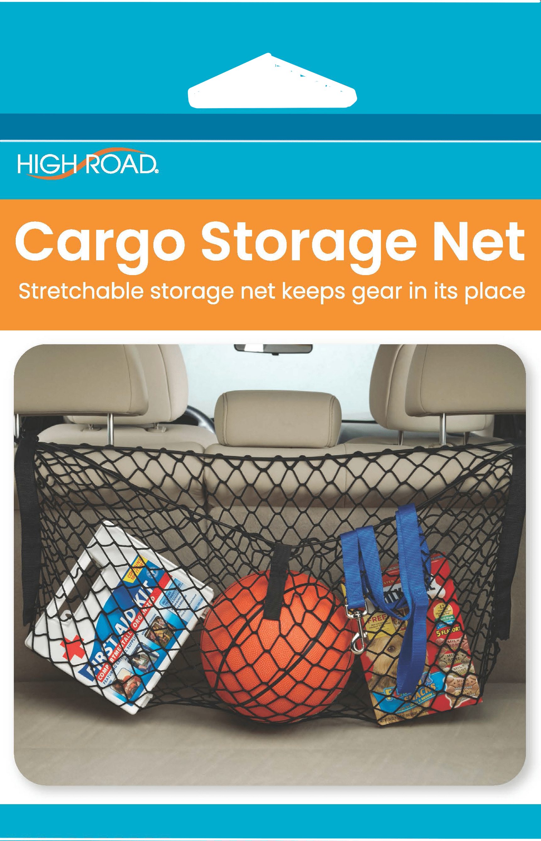 Adjustable 90*40 CM Universal Envelope Car Trunk Luggage Storage Cargo Net - Universal Stretchable Truck Net with 4 Hooks - 34