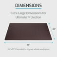 ZBRANDS // Brown Leather Desk Mat Pad Blotter Protector,(36 x 20 x 0.1