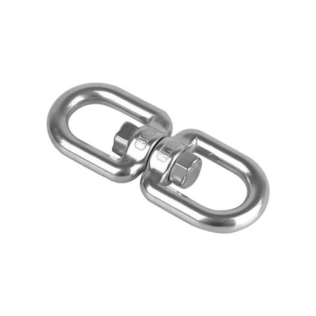 

Swivel Eye Hook Stainless Steel Swivel Rings Swing Hanger Eye to Eye Swivel Shackle Rings Connector for Climbing Rope Wind Chimes Swing 6mm