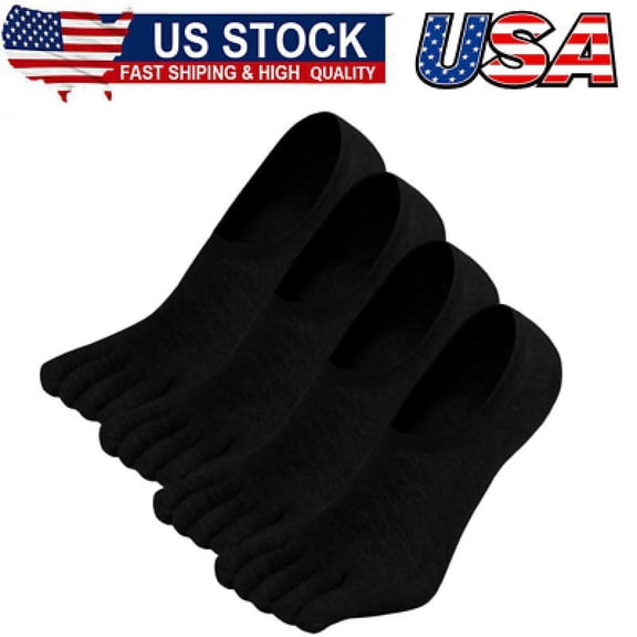 Mens Toe Socks No Show Athletic Running Five Finger Socks Invisible Low Cut