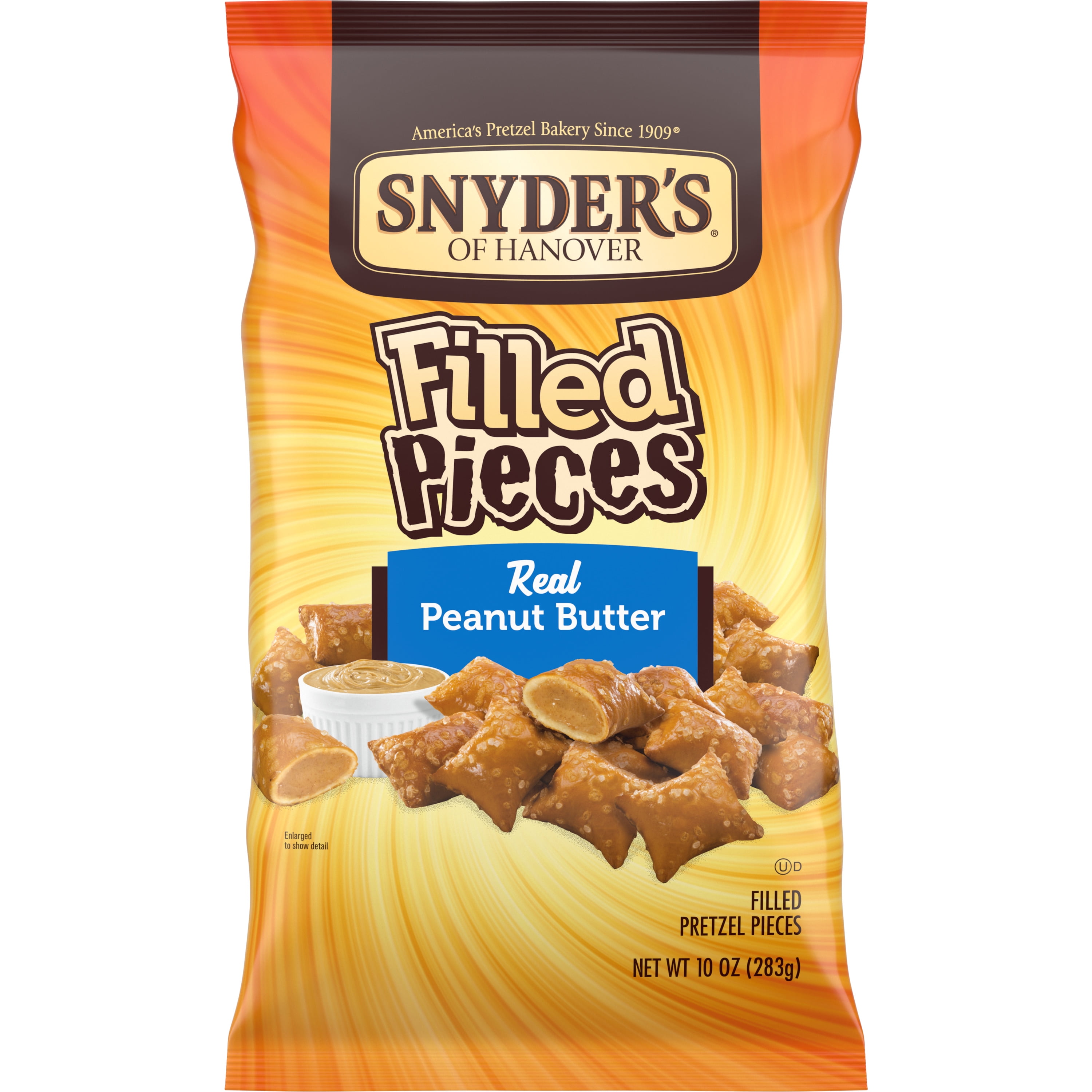 Snyder's Pretzel Pieces, Peanut Butter Filled, 10 Ounce Bag Walmart