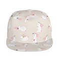 thumbnail image 2 of Haiem Beautiful Rabbit Classic Snapback Cap Flat Bill Hat Baseball Cap Adjustable Size Cotton Dad Hat, 2 of 9