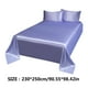 thumbnail image 3 of Decoración del hogar, dosel y caminos de cama, cubrecamas, sábanas, sábana de color liso, seda de hielo, lavado de verano, sábana de seda con fundas de almohada, juego de sábanas de seda de hielo de 3, 3 of 4